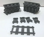 Lego Train Track Curved - Circle Rail Flexible Pieces Lot Of 20 Wow. Fixed Price $24.99.