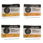 John James English Beading Size 10, 11, 12, 13 - (25 Needles). Fixed Price $10.92.