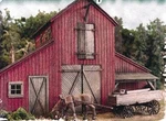 Mills 0502 The Barn At Jackson Corners With Horse & Wagon Kit. Fixed Price $47.39.