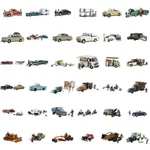 Woodland Scenics Autoscenes Ho Gauge Vehicles & Figures Diorama Sets. Fixed Price $34.37.