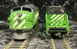 Lot Ho Scale Life Like Burlington Northern Locomotive/locos #9790 And #4186 B2. Fixed Price $54.99.