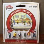Model Power # 5707 Rail Road Station People Painted Figures 1/87 Ho Scale. Fixed Price $7.00.