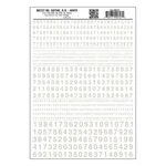 Woodland Scenics Dry Transfer Numbers Only Railroad Gothic White MG727. Fixed Price $9.98.