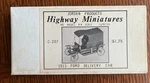 Jordan Products Highway Miniatures Ho 1911 Ford Delivery Car Kit #360-207. Fixed Price $17.00.
