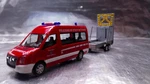 * Herpa 093255 Vw Crafter Bus Hd With Safety Traffic Trailer Feuerwehr Nittenau. Fixed Price $24.43.