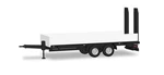 Ho 1:87 Herpa # 76913 2-AXLE Utility Trailer W/sides & Ramps White/black. Fixed Price $26.95.