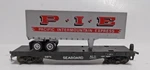 Vintage Lionel Ho 0875 Seaboard Flatcar With P.i.e Tractor Trailer Van As Load. Fixed Price $14.95.