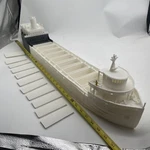 Ho Scale Edmond Fitzgerald Ore Boat Model. Mostly Assembled And Unpainted. Fixed Price $155.00.