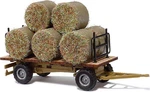 Busch Ho Scale Hay Trailer - Assembled With Round Baled Load. Fixed Price $24.29.