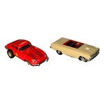 Vintage Atlas Ho Slot Toy Cars Red Jaguar 1358 Tan Chevy Impala 1309. Fixed Price $99.95.