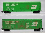 Ho 1:87 Scale Custom Weathered And Graffiti Burlington Northern 10024 Set Of. Fixed Price $39.95.