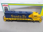 Atlas # 7031 Santa Fe Gp 40 Powered Locomotive 3700 Ho Scale Lot--c. Fixed Price $65.00.