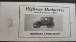 Jordan Products 360-236 Ho Highway Miniatures 1928 Ford Sedan Kit (10). Fixed Price $212.42.