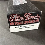 Atlas Classic Ho Scale Locomotive #8343 Alco RS-3 Great Northern #221 New Open. Fixed Price $98.96.