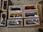 6 Model Power Railroad Train Cars Ho Scale Boxes Excellent. Fixed Price $20.00.