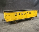 Vintage Marx Tin Line Wabash WAB80982 Open Rr Train Car Yellow Gondola. Fixed Price $10.00.