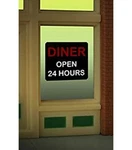 Miller Engineering Ho Or Scale Diner Flashing Neon Window Sign 8965. Fixed Price $15.80.