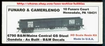Funaro F&c 6790 Boston Maine Gondola B&m Drop Bottom Gs Steel Bm Mec Kit. Fixed Price $44.95.