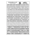 Woodland Scenics Dry Transfer Decals MG726 Numbers Gothic R.r. Black New. Fixed Price $8.79.