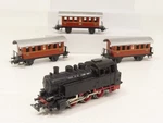 Marklin Ho Tm 800 Loco W/ 327/2 Red 3RD Class Coaches Set Ln 12656. Fixed Price $159.99.