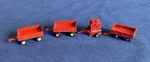 Set Of Vintage Die Cast Farm Equip Ertl & Tootsie Toy Red 1/64 Scale. Fixed Price $9.95.