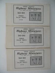 Jordan Products Highway Miniatures Ho Kit 360-302: Boxes, Palm Trees Each. Fixed Price $35.00.