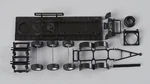 Ho 1:87 Herpa # 81276 2-AXLE Flatbed Trailer 8'W 25' (2 Pcs.) Kit. Fixed Price $22.95.