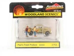 Ho Scale Woodland Scenics AS5561 Paul's Fresh Produce Truck Figures. Fixed Price $32.95.