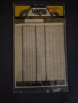 Woodland Scenics Railroad Gothic White Numbers Dry Transfer Decals DT512. Fixed Price $8.99.