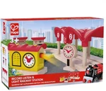 Hape Wooden Railway Record, Listen, & Light Station Kid's Train Set. Fixed Price $34.99.