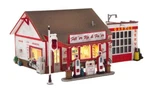 Woodland Scenics BR5025 Built Ready Ho Scale Fill'er Up & Fix'er Building. Fixed Price $73.49.