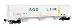 Walthers Scale 4750 3-BAY Covered Hopper Soo Line #74591 910-49075. Fixed Price $37.38.
