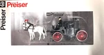 Preiser #30452 Horse-drawn Wagon -- Closed Taxi W/three Figures Assembled. Fixed Price $44.09.