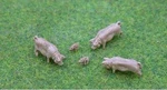 Pack Of Five Pigs - P&d Marsh PDZ49 Oo/ho Animals Figures. Fixed Price $18.28.