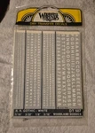 New Woodland Train DT507 Sheet Rr Gothic White Decals 1/16-3/16". Fixed Price $17.99.