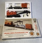 Bachmann Ho Scale Amtrak Crane Car & Floodlight #46-1215-05 Vtg New. Fixed Price $24.99.