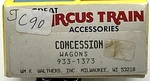Walthers Concession Wagons 933-1373 Great Circus Train Accessories Model Kit. Fixed Price $16.99.
