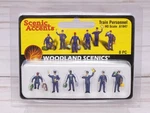 Woodland Scenics Accents A1847, Train Personnel Crew, 1/87 Ho Scale. Fixed Price $7.95.