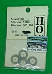Grandt Line Ho #5011 Silverton Station 30 Round Attic Windows, Pkg. 4. Fixed Price $6.59.