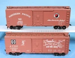 Lot Of 2 Athearn Ho Scale Rtr Single Door 40' Boxcars / Atsf 5016 & Np 5010. Fixed Price $22.00.
