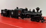 Three Truck Heisler Logging Steam Loco Dc Ho Scale Regis Paper Rivarossi. Fixed Price $395.00.