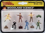 Woodland Scenics HO/HON3 Set Of 6 Uniformed Travelers (1892). Fixed Price $15.95.