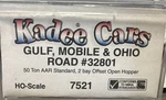 Kadee Cars Rtr #7252 50 Ton Aar Std Bay Open Hopper Gulf, Mobile & Ohio. Fixed Price $32.99.