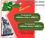 Sequoia Scale Models Sign (2PCS) HON3/HON30 Fsm (nos). Fixed Price $5.78.