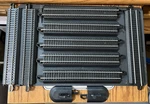 Lot Of Bachmann Ho 9" Straight Ez Track (8) Black Roadbed + Bonus. Fixed Price $31.78.