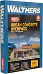 Walthers Ho Scale Urban Concrete Railroad Overpass Bridge Kit 933-4560. Fixed Price $31.93.