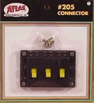 Atlas #205 Connector 3 Single Pole, Throw (on-off) Switches Ho,n,o. Fixed Price $15.95.